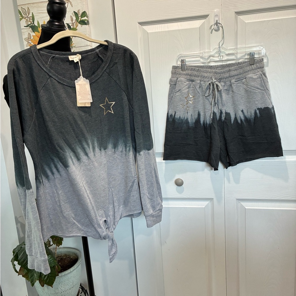 Hem & Thread Dark Gray Star Lounge Set